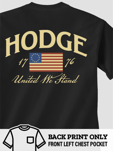 United We Stand Black Adult Pocket T-Shirt