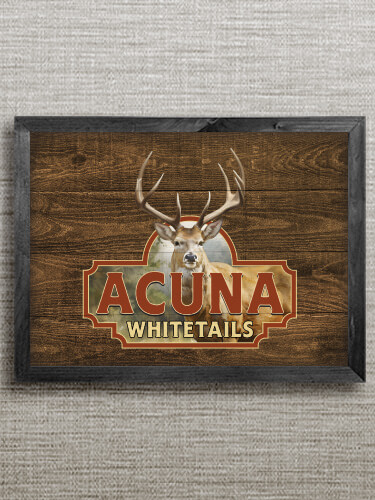 Whitetails Black Framed Wall Art 16.5 x 12.5