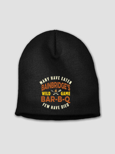 Wild Game Few Have Died BBQ Black Embroidered Beanie