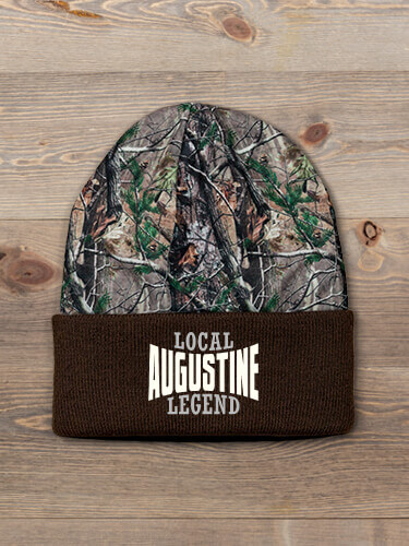 Local Legend Brown/Camo Embroidered 2-Tone Camo Cuffed Beanie