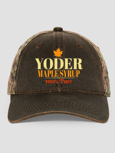 Maple Syrup Brown/Camo Embroidered 2-Tone Camo Hat