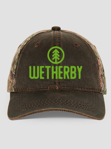 Pine Tree Brown/Camo Embroidered 2-Tone Camo Hat