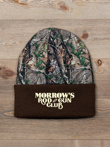 Brown/Camo Rod and Gun Club Personalized embroidered-2tone-camo-cuffed-beanie 