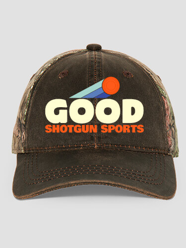 Shotgun Sports Brown/Camo Embroidered 2-Tone Camo Hat