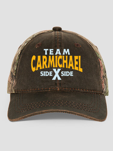 Team Side By Side Brown/Camo Embroidered 2-Tone Camo Hat