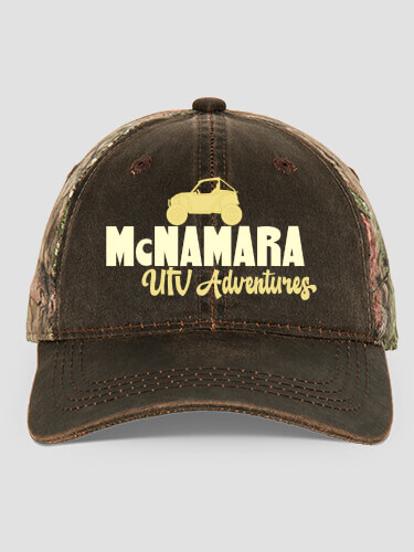 UTV Adventures Brown/Camo Embroidered 2-Tone Camo Hat