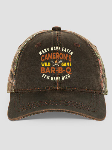 Wild Game Few Have Died BBQ Brown/Camo Embroidered 2-Tone Camo Hat