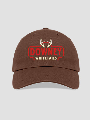 Whitetails Brown Embroidered Hat