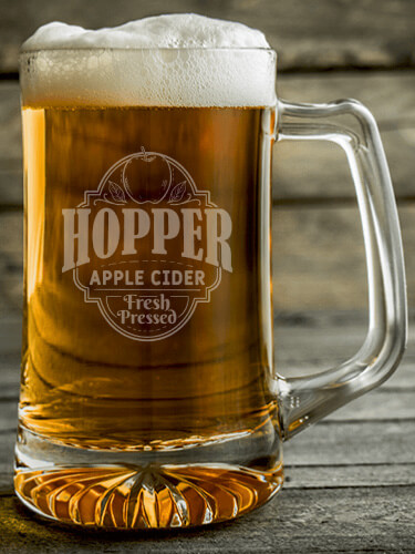 Apple Cider Clear Beer Mug - Engraved
