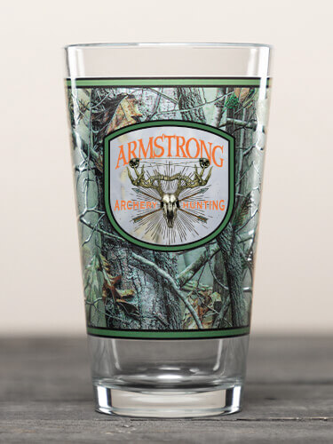 Clear Archery Hunting Personalized pint-glass-special-edition 