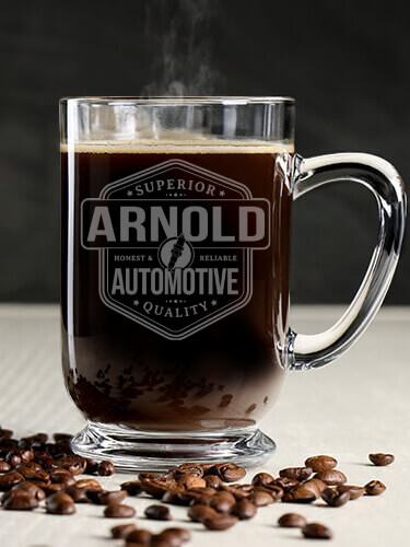 Automotive Clear Coffee Mug - Engraved (single)