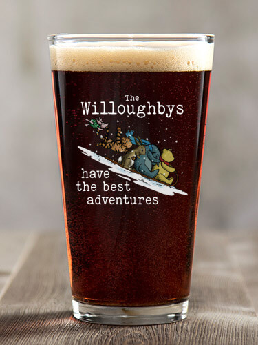 Best Adventures Clear Pint Glass - Color Printed (single)