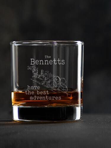 Best Adventures Clear Rocks Glass - Engraved (single)