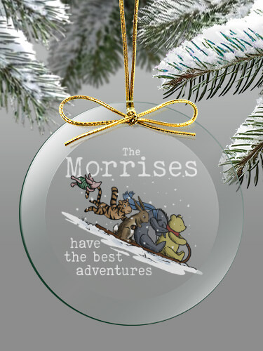 Best Adventures Clear 4 Inch Round Glass Ornament