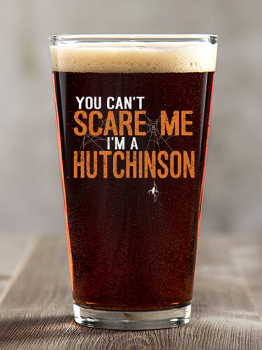 Can't Scare Me Clear Pint Glass - Color Printed (single)