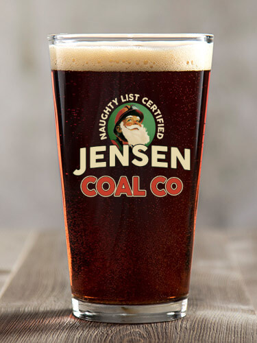 Christmas Coal Company Clear Pint Glass - Color Printed (single)