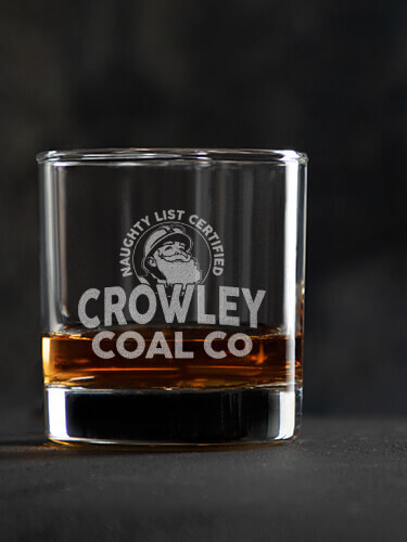 Christmas Coal Company Clear Rocks Glass - Engraved (single)