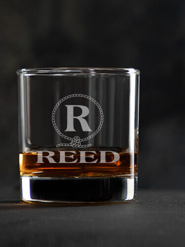 Lasso Monogram Clear Rocks Glass - Engraved (single)