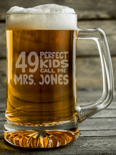 Perfect Kids Clear Beer Mug - Engraved