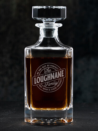 Perfectly Irish Clear Whiskey Decanter - Engraved