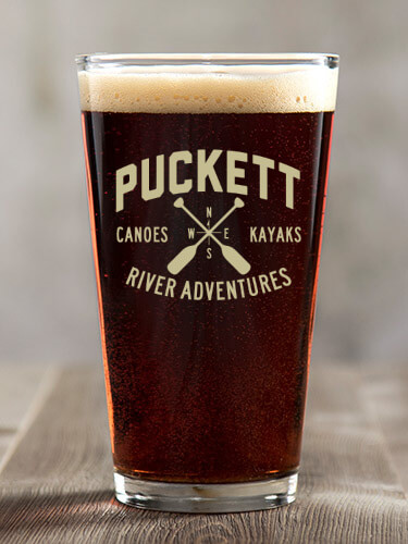 Clear River Adventures Personalized pint-glass-color 