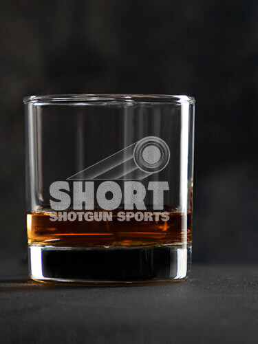 Shotgun Sports Clear Rocks Glass - Engraved (single)