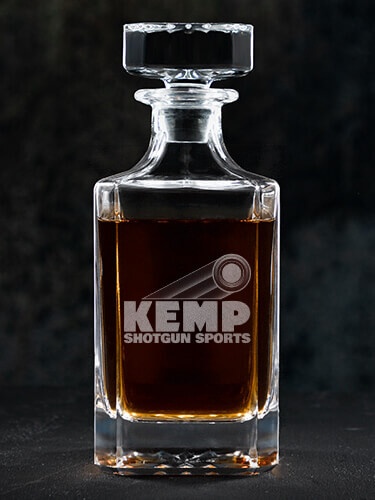 Shotgun Sports Clear Whiskey Decanter - Engraved