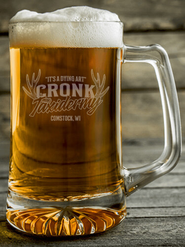 Taxidermy Clear Beer Mug - Engraved