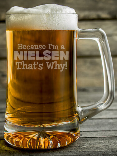 That's Why Clear Beer Mug - Engraved