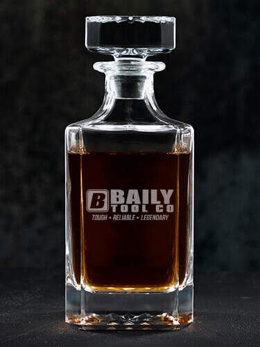 Tool Company Clear Whiskey Decanter - Engraved