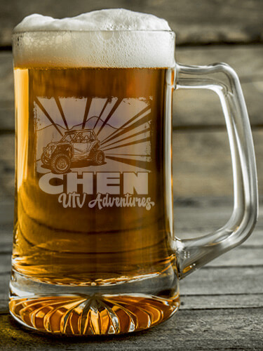 UTV Adventures Clear Beer Mug - Engraved