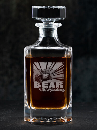 UTV Adventures Clear Whiskey Decanter - Engraved