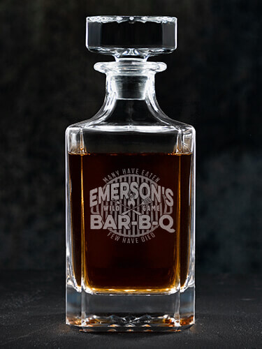 Wild Game Few Have Died BBQ Clear Whiskey Decanter - Engraved