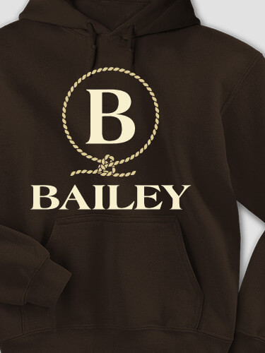 Lasso Monogram Dark Chocolate Adult Hooded Sweatshirt