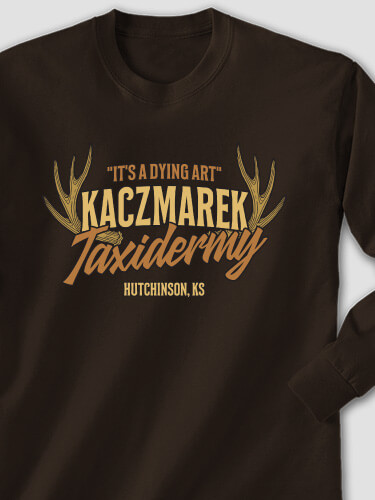 Taxidermy Dark Chocolate Adult Long Sleeve