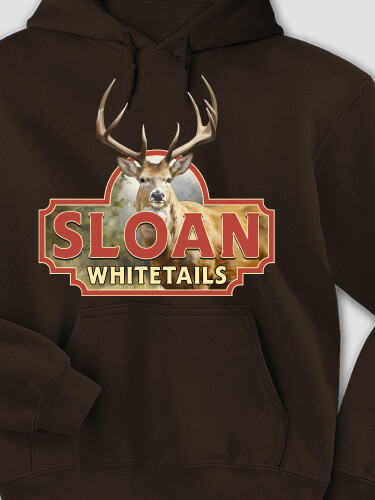 Whitetails Dark Chocolate Adult Hooded Sweatshirt