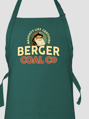 Christmas Coal Company Dark Green Apron