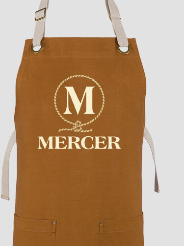 Lasso Monogram Duck Brown/Stone Canvas Work Apron