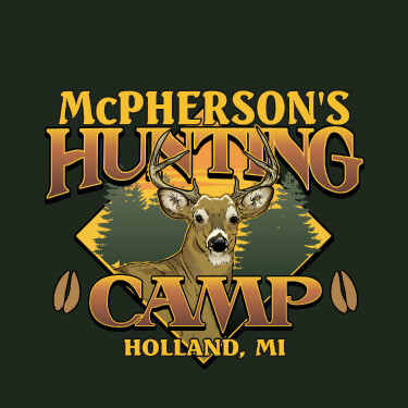 Forest Green Deer Hunting Camp Personalized default 