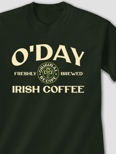 Irish Coffee Forest Green Adult T-Shirt