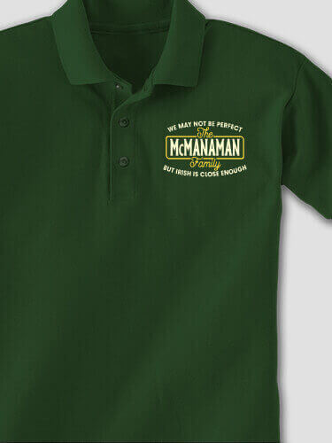 Perfectly Irish Forest Green Embroidered Polo Shirt