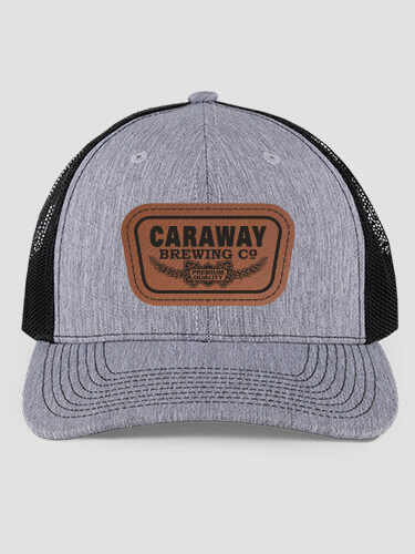 Brewing Company Heathered Grey/Black Structured Trucker Hat with Patch