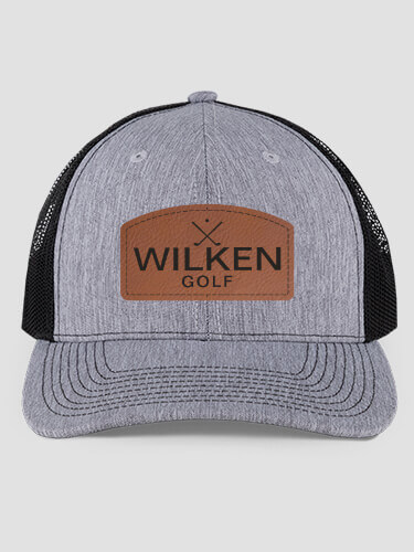 Golf Heathered Grey/Black Structured Trucker Hat with Patch