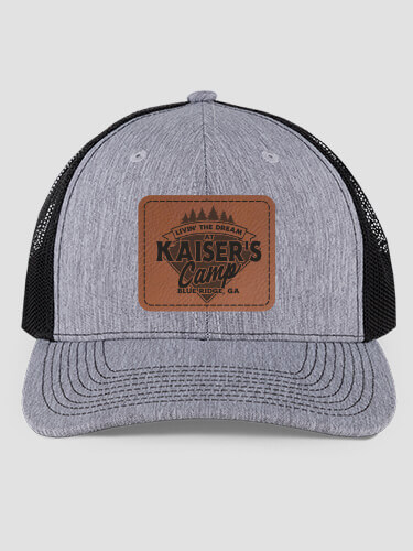 Livin' The Dream Camp Heathered Grey/Black Structured Trucker Hat with Patch