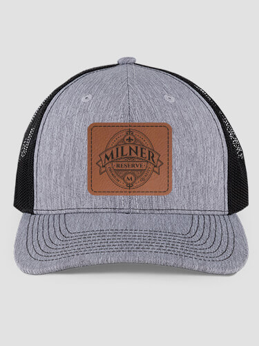 Reserve Heathered Grey/Black Structured Trucker Hat with Patch