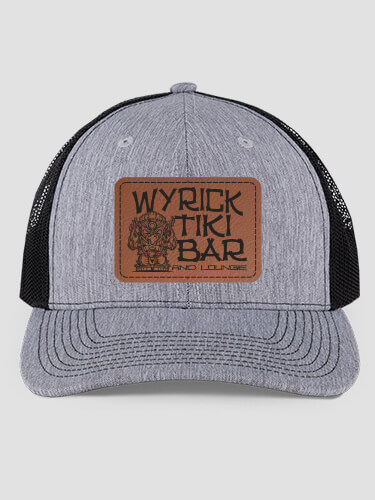 Tiki Bar Heathered Grey/Black Structured Trucker Hat with Patch
