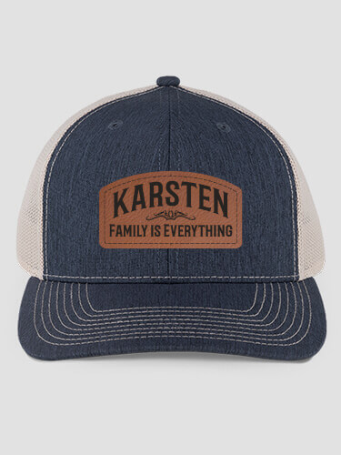 Family Heathered Navy/Khaki Structured Trucker Hat with Patch
