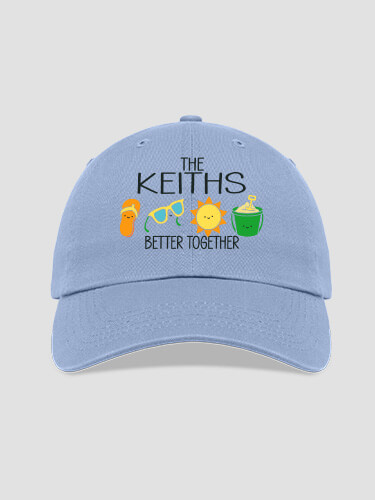 Light Blue Better Together Vacation Personalized embroidered-hat 