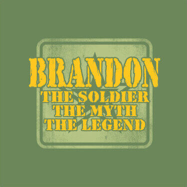 Military Green Army Myth Legend Personalized default 