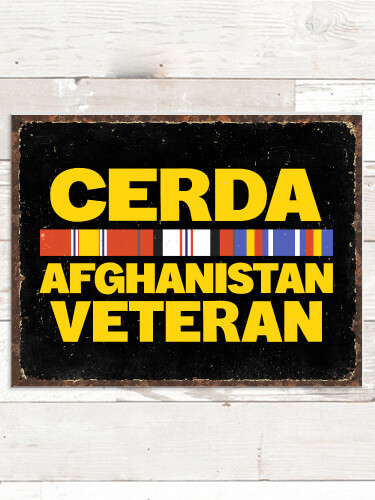 Afghanistan Veteran NA Tin Sign 16 x 12.5